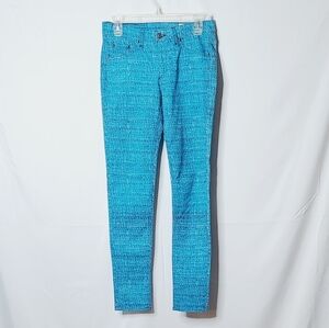 RARE COLOR Rag & Bone Limited Edition skinny twill pattern blue jeans sz 27